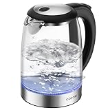 COSORI Wasserkocher Glas 1,7 Liter, Blaue LED, BPA-frei, 2200 Watt, 5 Minuten...