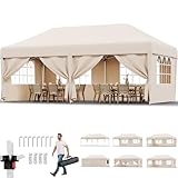JUMMICO Pavillon 3x6 Wasserdicht Stabil Winterfest mit 6...