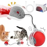 Quixion Katzenspielzeug Elektrisch, Interaktives Katzenball, Magic Ball Hund,...