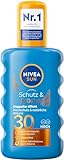 NIVEA SUN Schutz & Bräune Sonnenspray LSF 30 (200 ml), Sonnencreme mit...