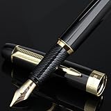 BOCIYER Klassisches Schwarz Füllfederhalter-set,Mittlere Feder Und Kalligraphie...