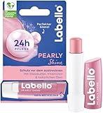 Labello Pearly Shine Lippenpflegestift, Lippenpflege mit schimmerndem Perlglanz...