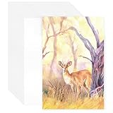 Aquarellpapier, 50 Blatt Aquarellblock 300g, Watercolor Paper Weiss für...