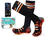 Beheizbare Socken, 5V 6000mAh Wiederaufladbare Heizsocken mit App-Steuerung –...