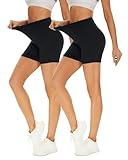 Missluck 2er Pack Radlerhose Damen Hohe Taille Kurze Sporthose Shorts Sommer...