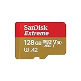 SanDisk Extreme microSDXC UHS-I Speicherkarte 128 GB + Adapter & Rescue Pro...