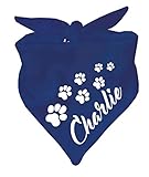 Hunde Dreiecks Halstuch (Fb: Navy) (Gr. 1 (55 cm)) Name des Hundes