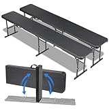 2 PCS Bierbank Klappbar,Klappbank Garten,Faltbank Camping mit...
