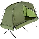 Nexos Trading Survival-Zelt Feldbett mit Zelt 190x80 cm Wassersäule 1000mm 600D...