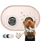 Conlun Napfunterlage Hund,1,2cm Hohe Ränder Futtermatte Katzen zur Vermeidung...