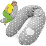 Amilian Stillkissen XXL - Schwangerschaftskissen - Pregnancy Pillow mit Bezug...