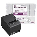 Thermorollen 80mm x 80m x 12mm - Kassenrollen - Bonrollen für Registrierkasse -...