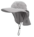 Sonnenhut Herren Damen UPF 50+ Outdoor UV Summer Cap mit Nackenschutz Hiking...