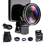 2-in-1 Handy Kamera Objektiv, 15X Makroobjektiv und 0.45X Weitwinkelobjektiv...