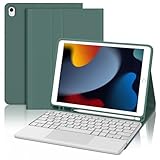 JADEMALL iPad 9 Generation Hülle mit Tastatur und Touchpad Hülle für iPad 9...