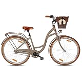 Goetze Style 28 Zoll Damen Citybike, 18 Zoll Aluminiumrahmen, Tiefeinsteiger,...