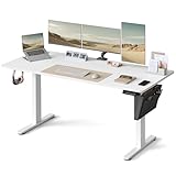 SONGMICS Höhenverstellbarer Schreibtisch elektrisch, 160 x 70 cm, Verstellbarer...