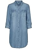 VERO MODA Female Midikleid Shirt- Llight Blue Denim