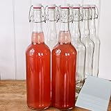 24 x Glasflaschen 750 ml mit Bügelverschluss – Weiß Glasflasche...
