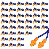 TUONYIS 40 Paare Silikon-Ohrstöpsel, Anti-Verlust mit Kabelaufhängung, Noise...