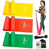 GYMERK Fitnessbänder 3er-Set, 1.8m Gymnastikband mit 3 Widerstandsstufen,...