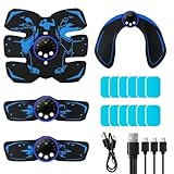 Mexlyca EMS Trainingsgerät, 8 Modi & 29 Intensitäten, Bauchmuskeltrainer EMS...