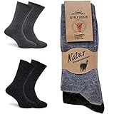 MOUNTREX Alpaka Socken, Wollsocken für Damen, Herren - Wintersocken,...