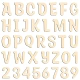 Holzbuchstaben, 408 Stück Holzbuchstaben und Holzzahlen, Buchstaben Holz (A-Z),...