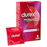 Durex Gefühlsecht Extra Feucht Kondome – Dünne Kondome mit anatomischer...