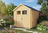 Alpholz Gerätehaus Alisha aus Fichten-Holz, Gartenhaus mit 14mm Wandstärke,...