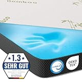 MKS.® Gel Topper 80x200 cm, H3 Matratzentopper mit 7 cm Gel-Memory-Schaum,...