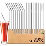 AOTWAN Strohhalme Edelstahl 304 Trinkhalme Edelstahl 20 Stück Enthalten 9...