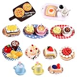 40 Stücke Miniatur Essen und Trinken Mini Küche Kleine Puppenzubehör...