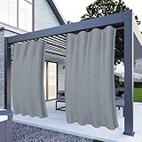 Clothink Outdoor Vorhänge Wasserfest Sonnenschutz Winddicht Rostfrei mit...