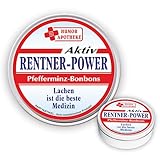Pfefferminz Bonbon Metalldose - Rentner Power, lachen ist die beste Medizin -...