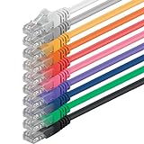 0,5m - 10-Farben - (PACK) - CAT.6 CAT6 Ethernet-Lan-Netzwerk-Kabel 1000Mbit/s...