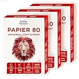 AVERY Zweckform 2575 Druckerpapier, Kopierpapier (1.500 Blatt, 80 g/m², DIN A4...
