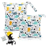 Moseem Wetbag Kindergarten Nasstasche Windeltasche, 2 Stück Wet Bag...