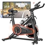 Heimtrainer Fahrrad mit App, Leises Hometrainer mit Verbessertem LCD-Monitor,...