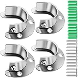 DTXLX Stangenhalterung U-förmiges Set, 304 Edelstahl-Pfosten-Sockelflansche U...