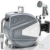 tillvex Schlauchtrommel Wasser 30+2m mit Wandhalterung + Tragegriff |...