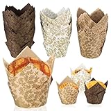 150x Tulpe Muffinförmchen Muffins Papierförmchen, Muffinform Cupcake Förmchen...