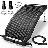 Monzana® Sonnenkollektor Pool 112x55x14cm 10000 L/h Höhenverstellbar 32/38mm...