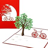 Pop Up Karte 'Fahrradtour' - Fahrradkarte, Gutschein, Fahrrad, Frühlingskarte,...