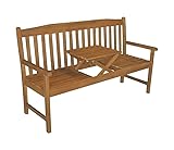 Sedex Gartenbank Colombo 3-Sitzer mit ausklappbarem Tisch Sitzbank Holzbank...