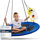 WOLKENGLÜCK® Nestschaukel [Ø 110 cm] - Höhenverstellbare Schaukel Outdoor &...