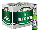 Beck's Blue Pils Alkoholfrei Flaschenbier, Mehrweg im Kasten, Pils Bier (20 x...