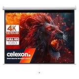 celexon Basic Rollo-Leinwand 100' | 200x150 cm 4:3 | ausziehbare Full-HD 4K...