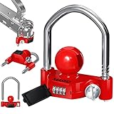 MASKO® Anhängerschloss Zahlenschloss mit 4 Stellig Code für gängige...