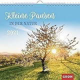 Kleine Pausen in der Natur 2021: Wandkalender mit Monatskalendarium